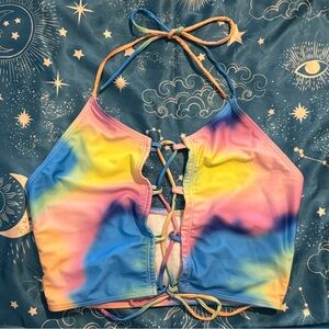 Festival Rave Lace-up Bikini Top
